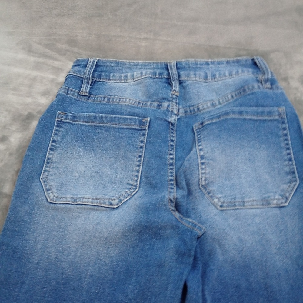 YMI High Rise Flare Denim Jeans Womens‎ Size 5 / 27 Blue Button Fly Festival - Picture 15 of 16
